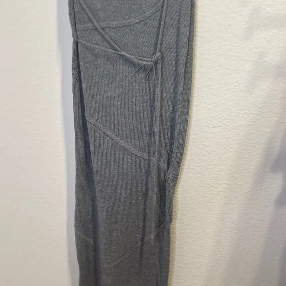 Gray Knit Maxi Skirt